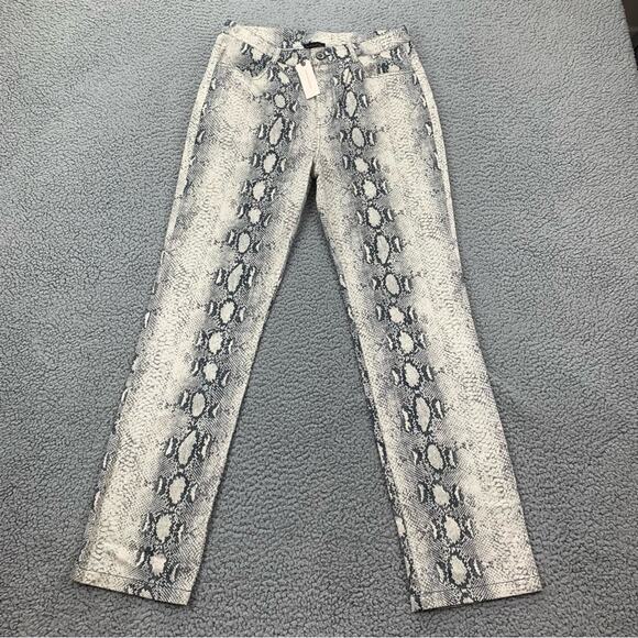 Current Air by Anthropologie Lela Snake Printed Straight Leg Pants  -  Size: M - Picture 1 of 16